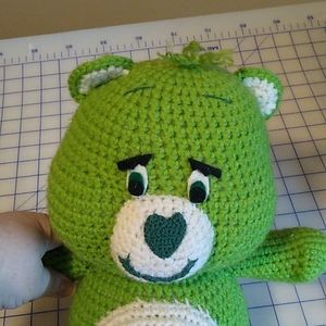 Knitted/crochet Care Bear Lucky 🍀